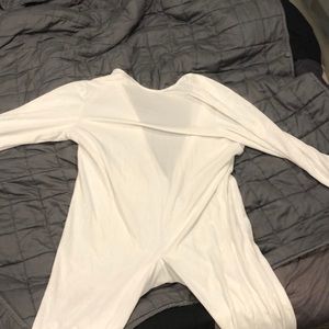 Large one piece white fluffly suit